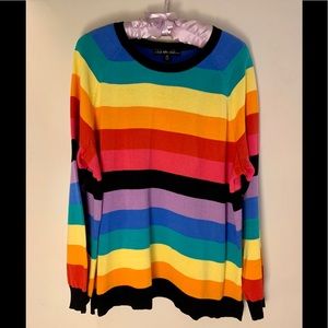 Super bright rainbow sweater XL